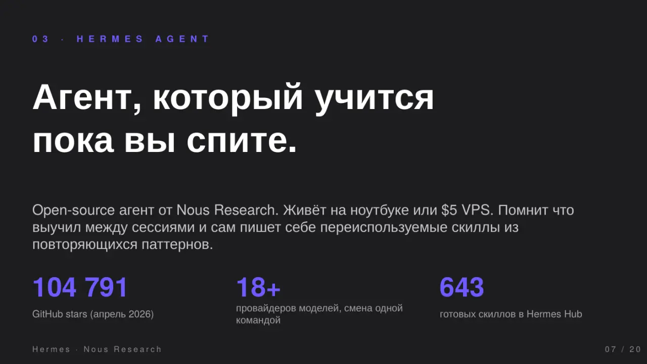 Слайд 7: Агент который учится