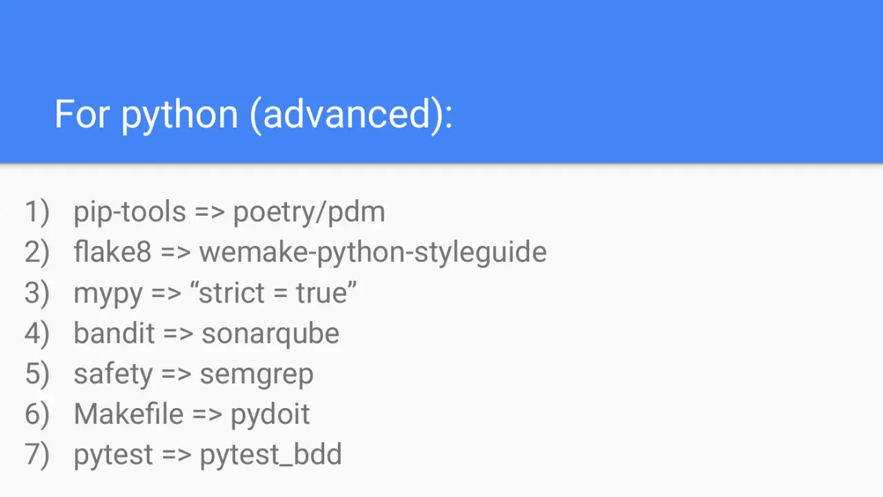 Слайд 9: For python (advanced)