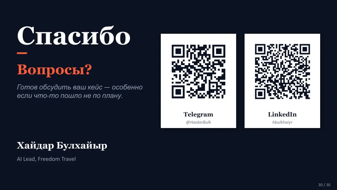 Слайд 30: Спасибо