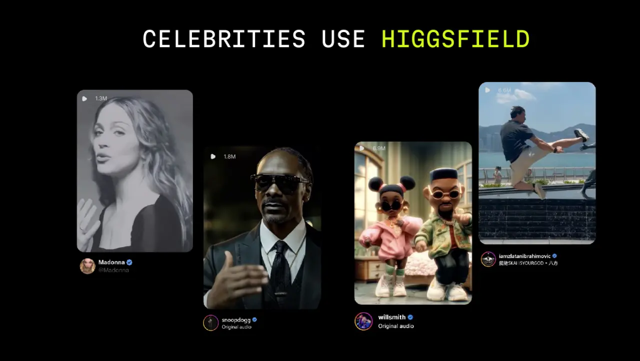 Слайд 6: CELEBRITIES USE HIGGSFIELD