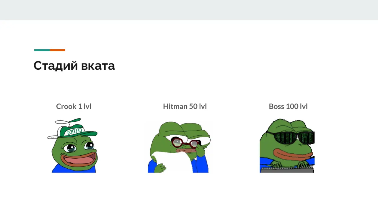 Слайд 7: Стадий вката